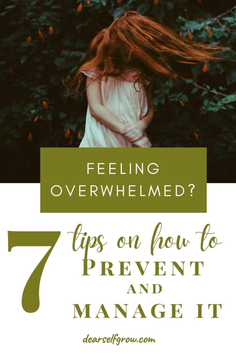 things to do when feeling overwhelm pin