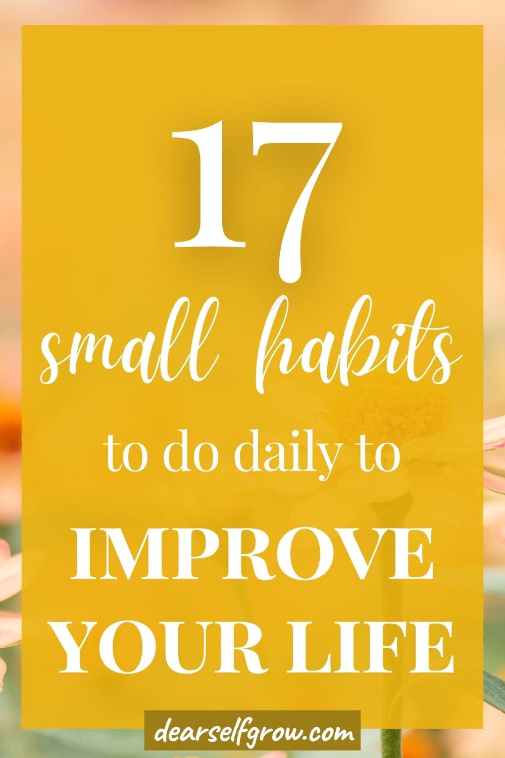 17 Small Habits To Do Daily To Improve Your Life Dear Self Grow